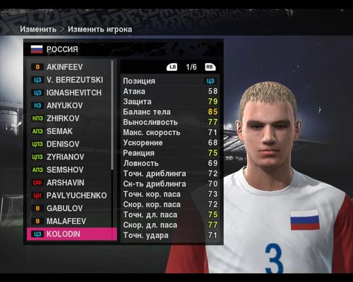 Pro Evolution Soccer 2010 - Сборная России в PES 2010.